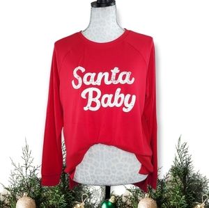 CLOSET CLOSING! 🏷 Ingrid & Isabel • Red Santa Baby Maternity Sweatshirt